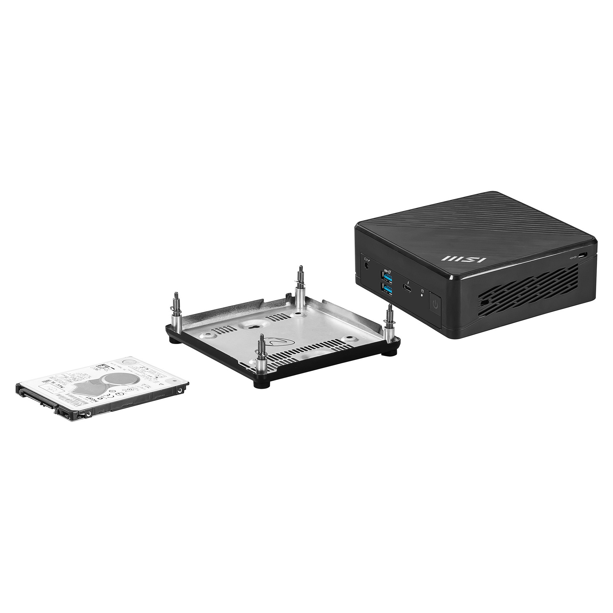 Barebone MSI Cubi 5 12M-283BAT i5-1235U/Intel Iris Xe Grafik, 2x DDR4 SO-DIMM, 1x M.2, 1x 2,5", WIFI6E, BT 5.3-12