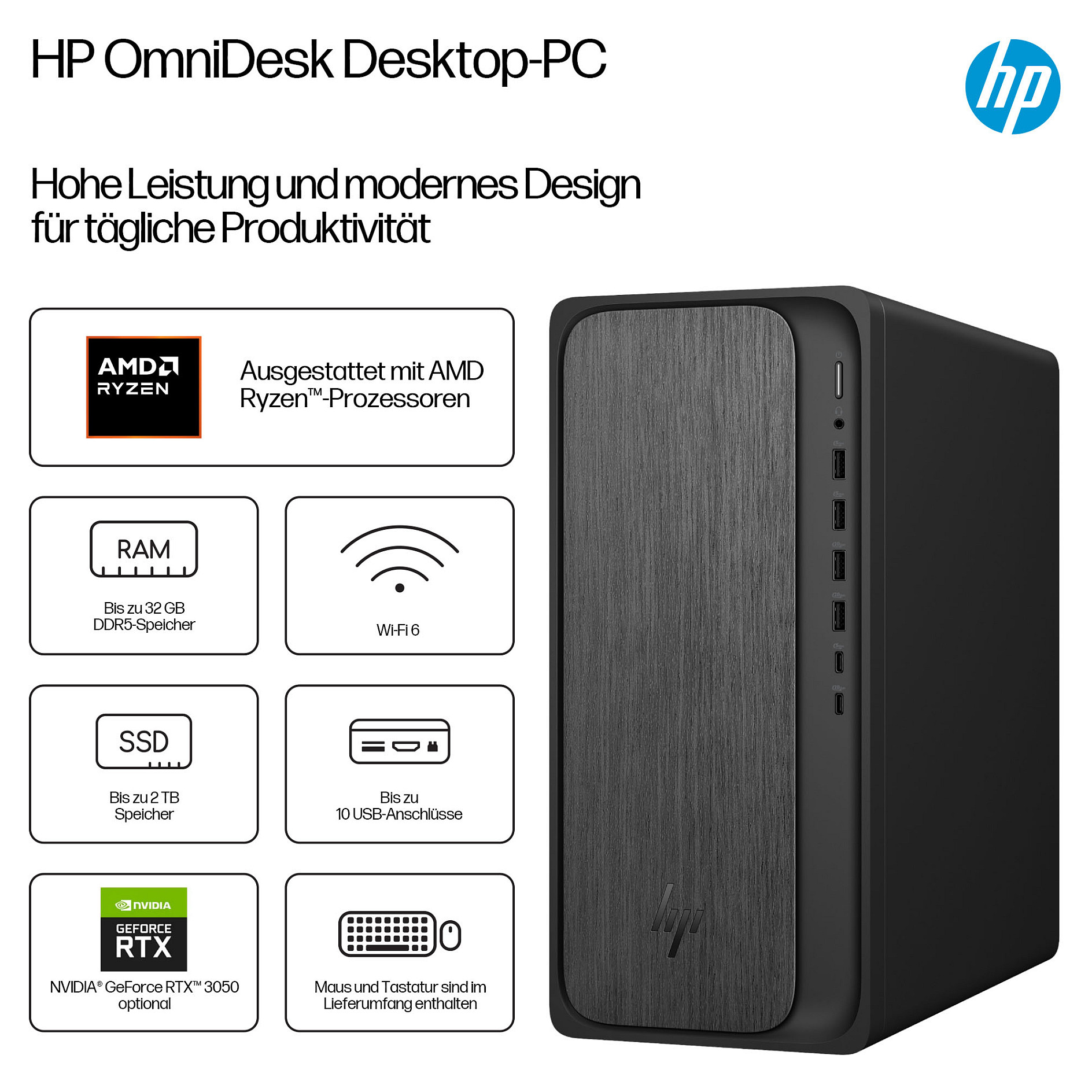 Desktop računalo HP Omnidesk M02-0153ng (AMD Ryzen 5 8500G, 16GB RAM, 512GB SSD, AMD Radeon Graphics, Windows 11 Home, Tower)-7