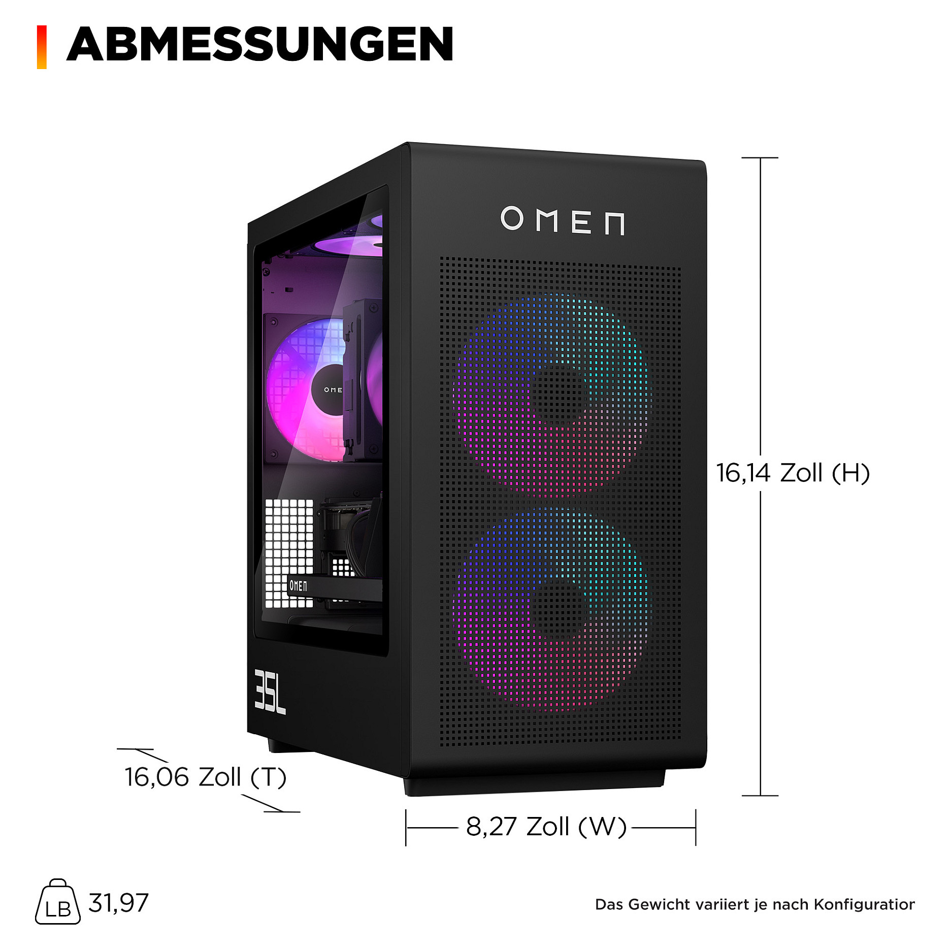Desktop računalo HP OMEN GT16-1173ng (AMD Ryzen 7 9800X3D, 64GB RAM, 2TB SSD, AMD Radeon RX 9700 XT, Windows 11 Home, Tower)-3