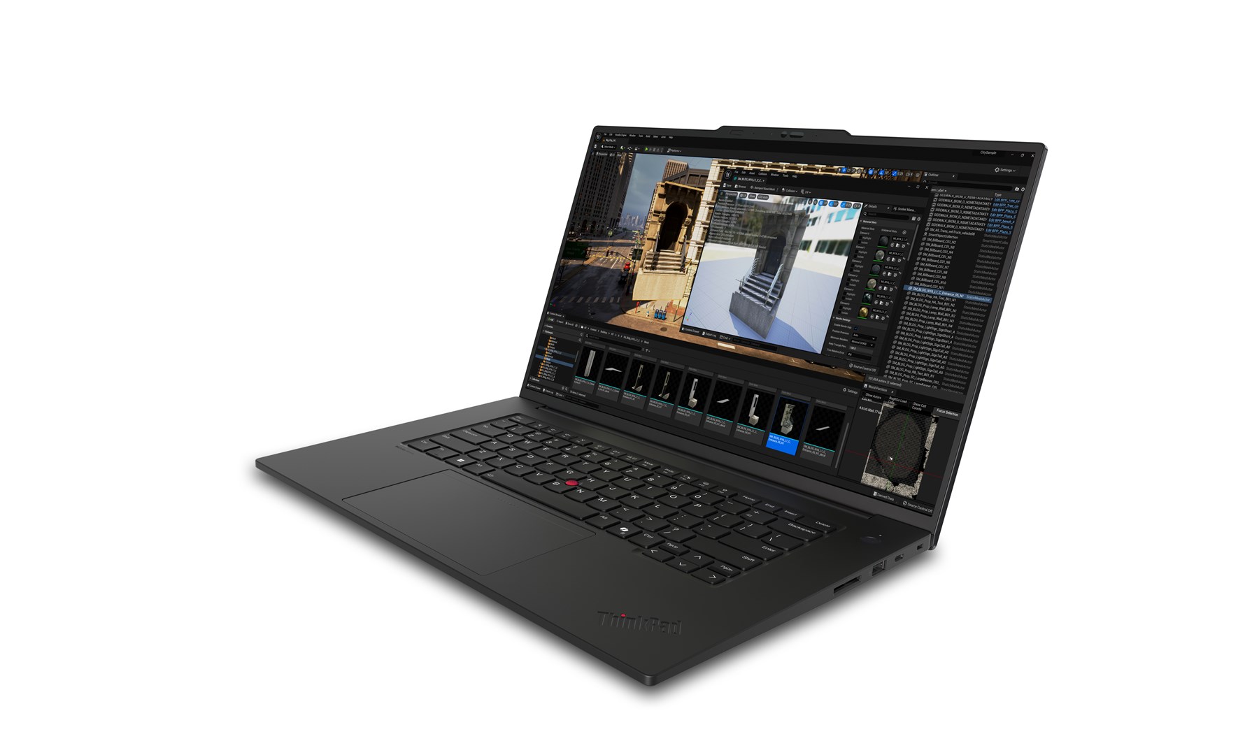 Laptop LENOVO ThinkPad P1 Gen 7 (16", WQXGA, Intel Core Ultra 7 165H, 32GB, 1TB SSD, NVIDIA GeForce RTX 4070, Windows 11 Pro, US tipkovnica, Crna)-2
