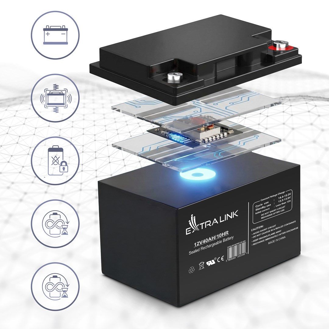 Extralink Accumulator AGM 12V 40Ah maintenance free-13