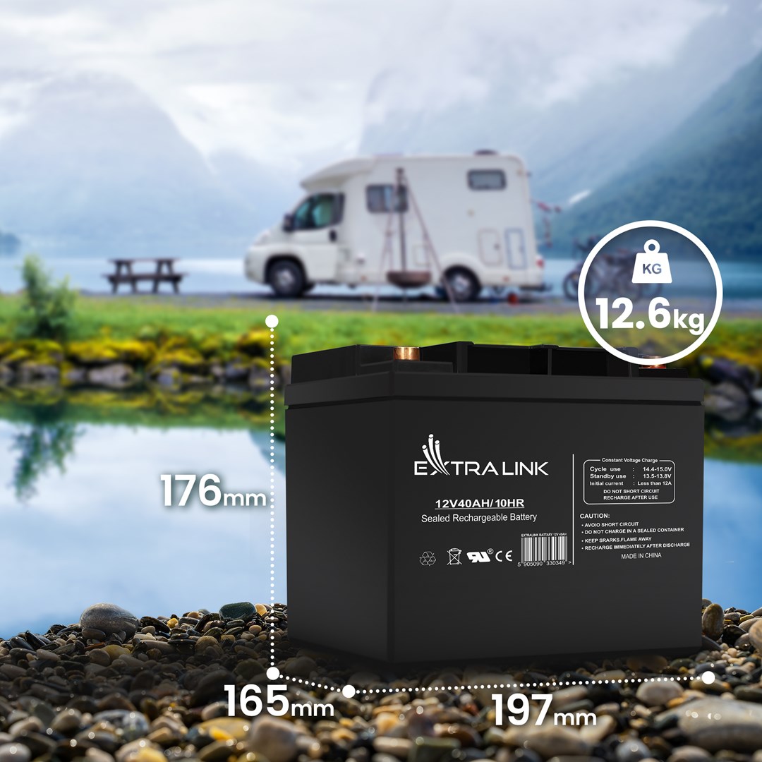 Extralink Accumulator AGM 12V 40Ah maintenance free-8