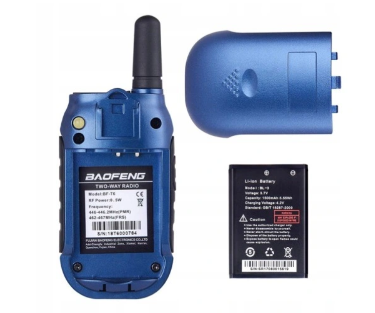 Walkie-Talkie Baofeng BF-T6 Panda Blue-1