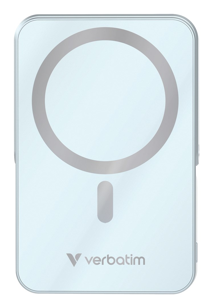 Verbatim Charge 'n' Go Magnetic Wireless Power Bank with stand - 10000 mAh Blue-3