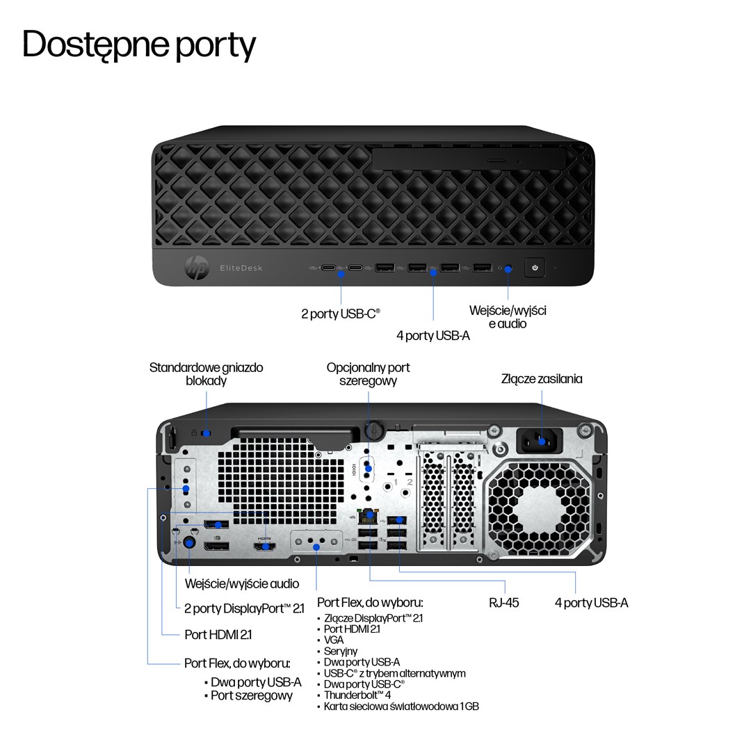 Desktop računalo HP EliteDesk 8 SFF G1i (Intel Core Ultra 5 235, 16GB RAM, 512GB SSD, Intel Graphics, Windows 11 Pro, Small Form Factor)-3