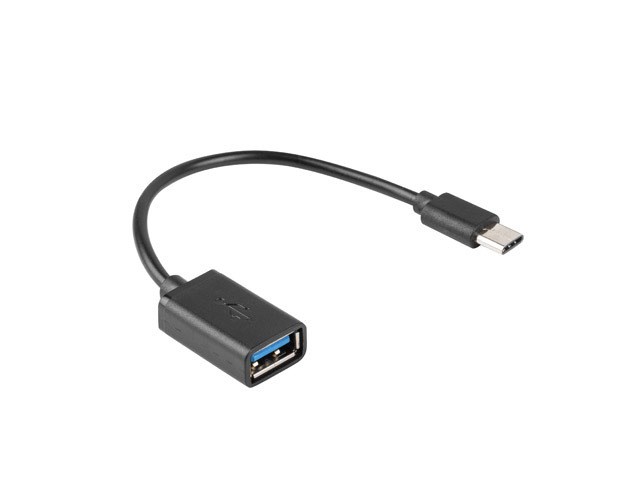 Adapter LANBERG AD-OTG-UC-01 USB-C na USB-A OTG 15cm crna boja-1