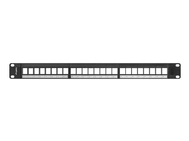 Patch panel LANBERG PPKS-1024-B 1U 24 porta Cat.6 UTP crna boja-1
