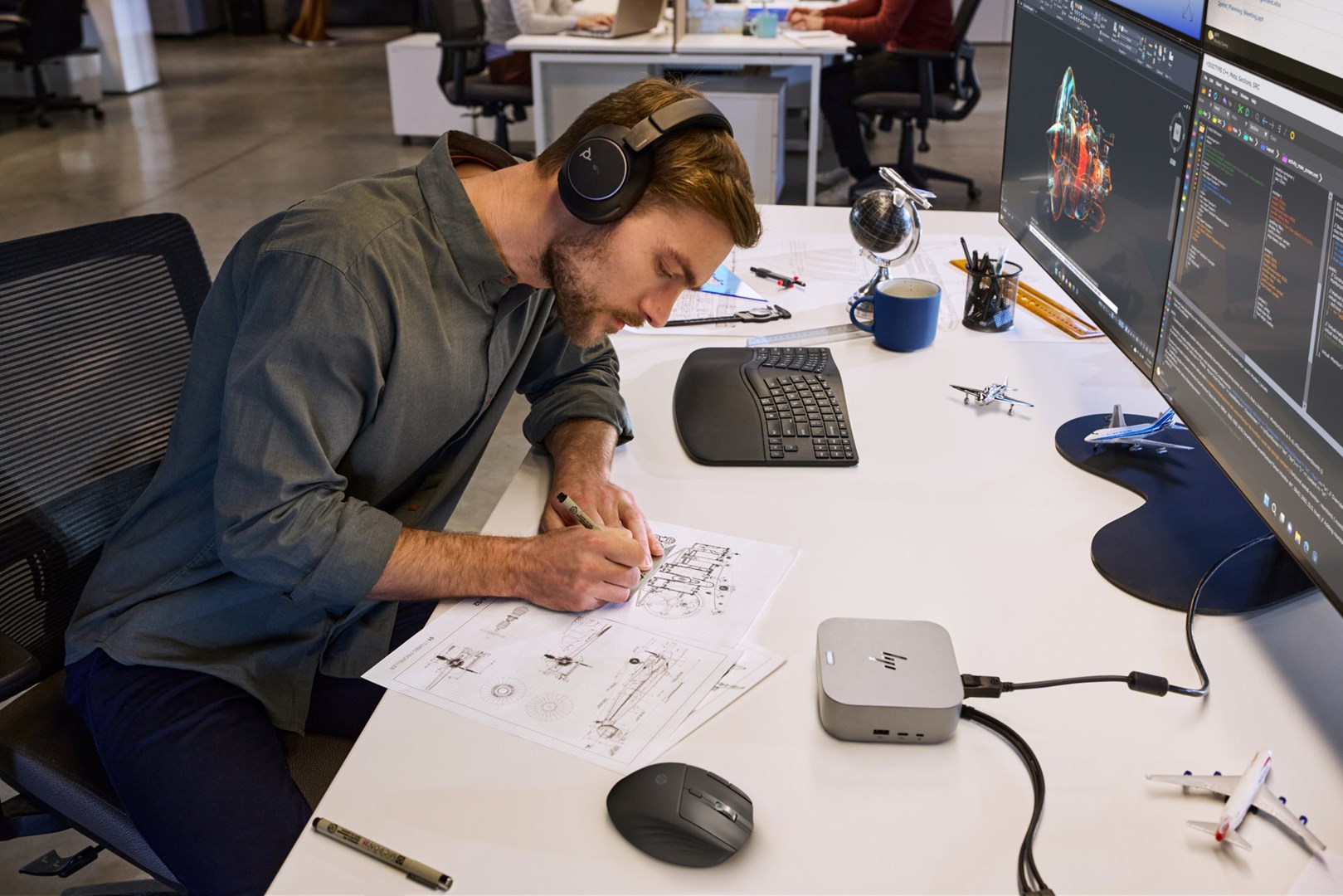 Bežični miš HP 780M Ultra-Fast-Scroll, crna boja-2