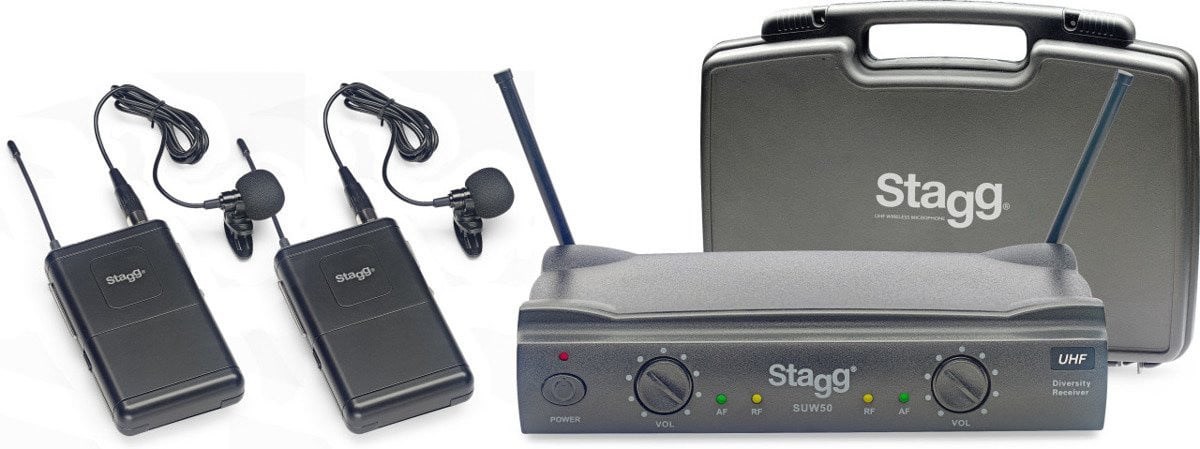 Bežični mikrofonski sustav STAGG SUW 50 LL FH EU (2x lavalier mikrofon)-0