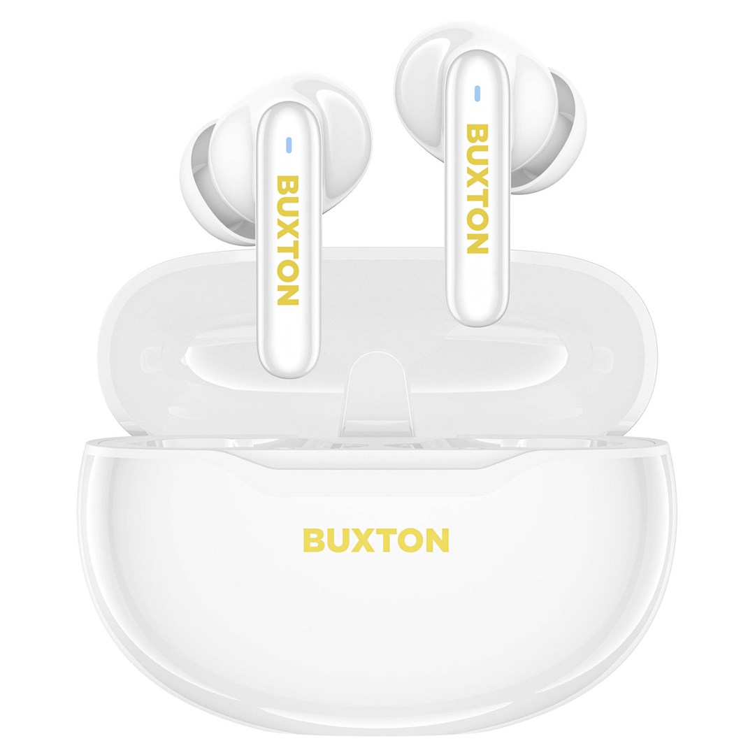 Buxton BTW 7200 White Tuya - In-ear wireless earphones with charging case, white