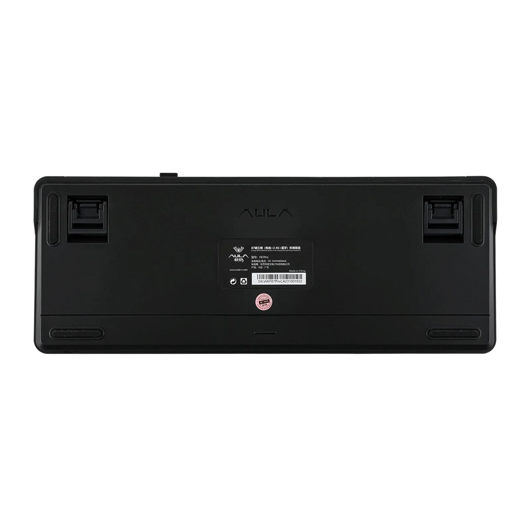 AULA Gasket F87 Pro Keyboard Black Cyan Blue GrayWoodV4 RGB-2