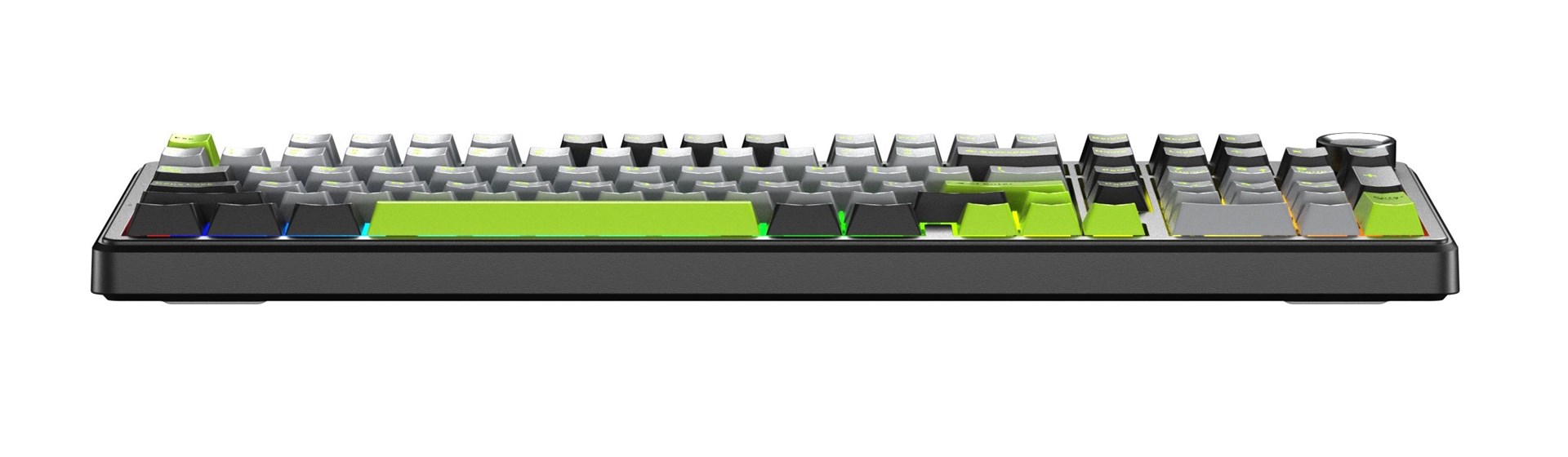 F99 Pro Black+Grey+Green GrayWood RGB AULA gasket keyboard-1