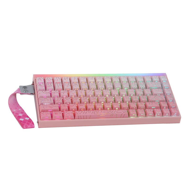 HERO84 HE PINK+Gradient+Contour Dragon King RGB AULA gasket keyboard-12