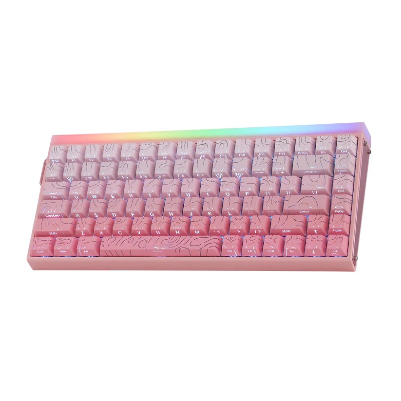 HERO84 HE PINK+Gradient+Contour Dragon King RGB AULA gasket keyboard-0