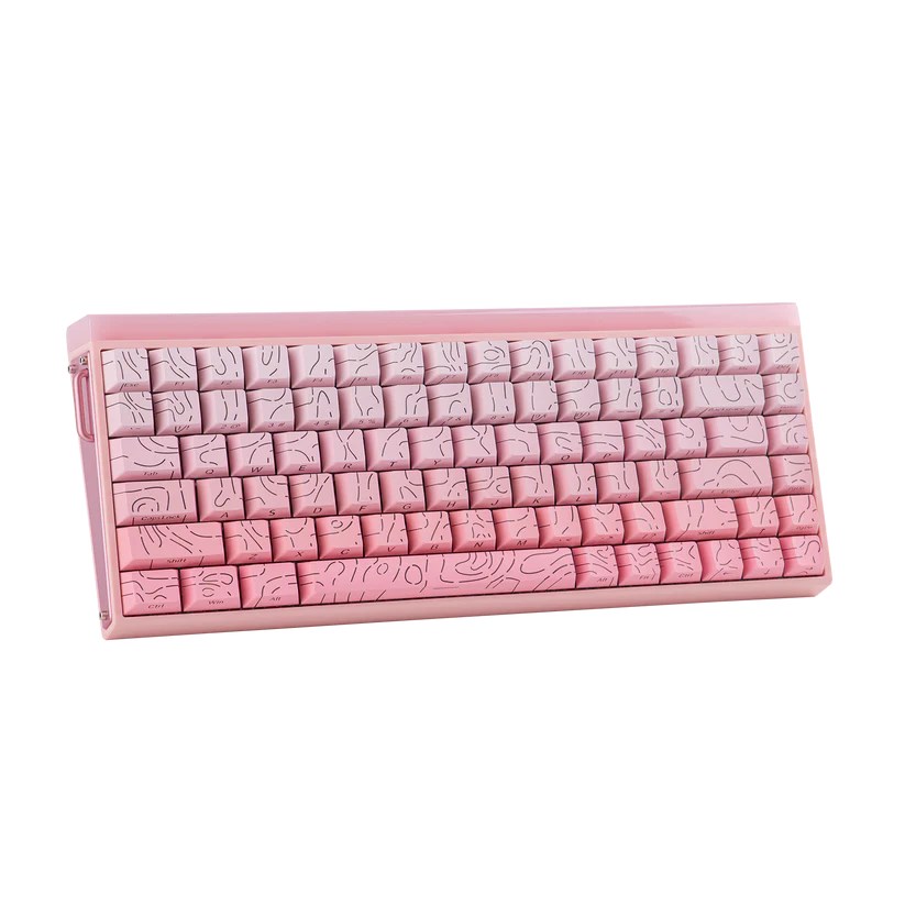 HERO84 HE PINK+Gradient+Contour Dragon King RGB AULA gasket keyboard-5