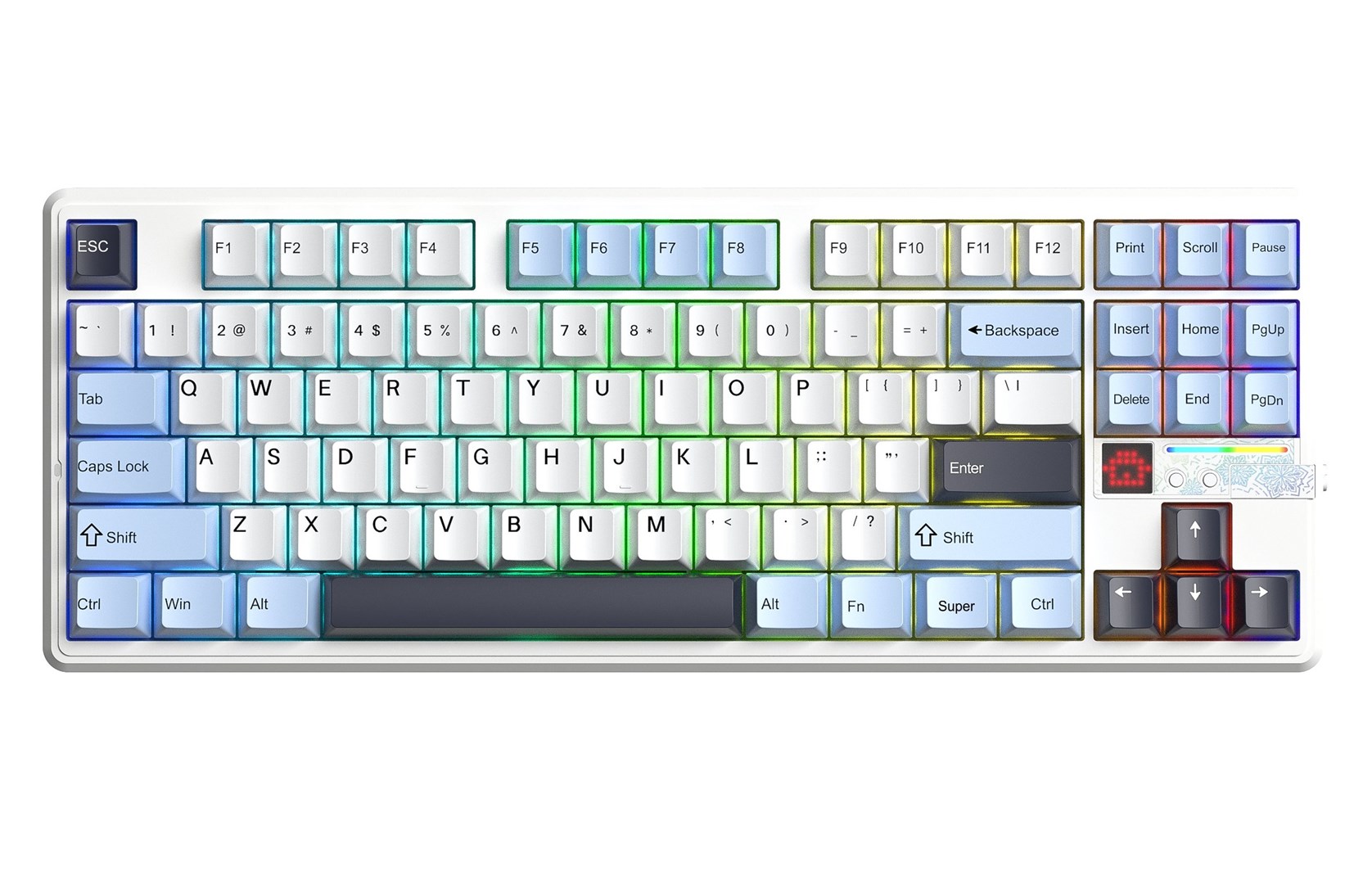 AULA Gasket F87 Pro V2 Glacier Blue Star Vector RGB Keyboard-0