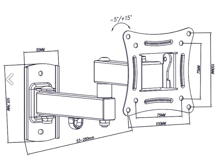 Blow TV mount 10-27'' Black-2