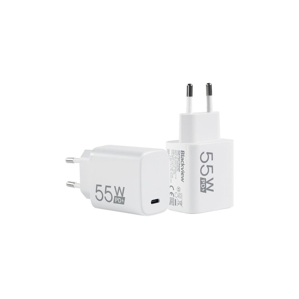 Punjač BLACKVIEW GaN 55W (USB-C/USB-A, bijela boja)-1
