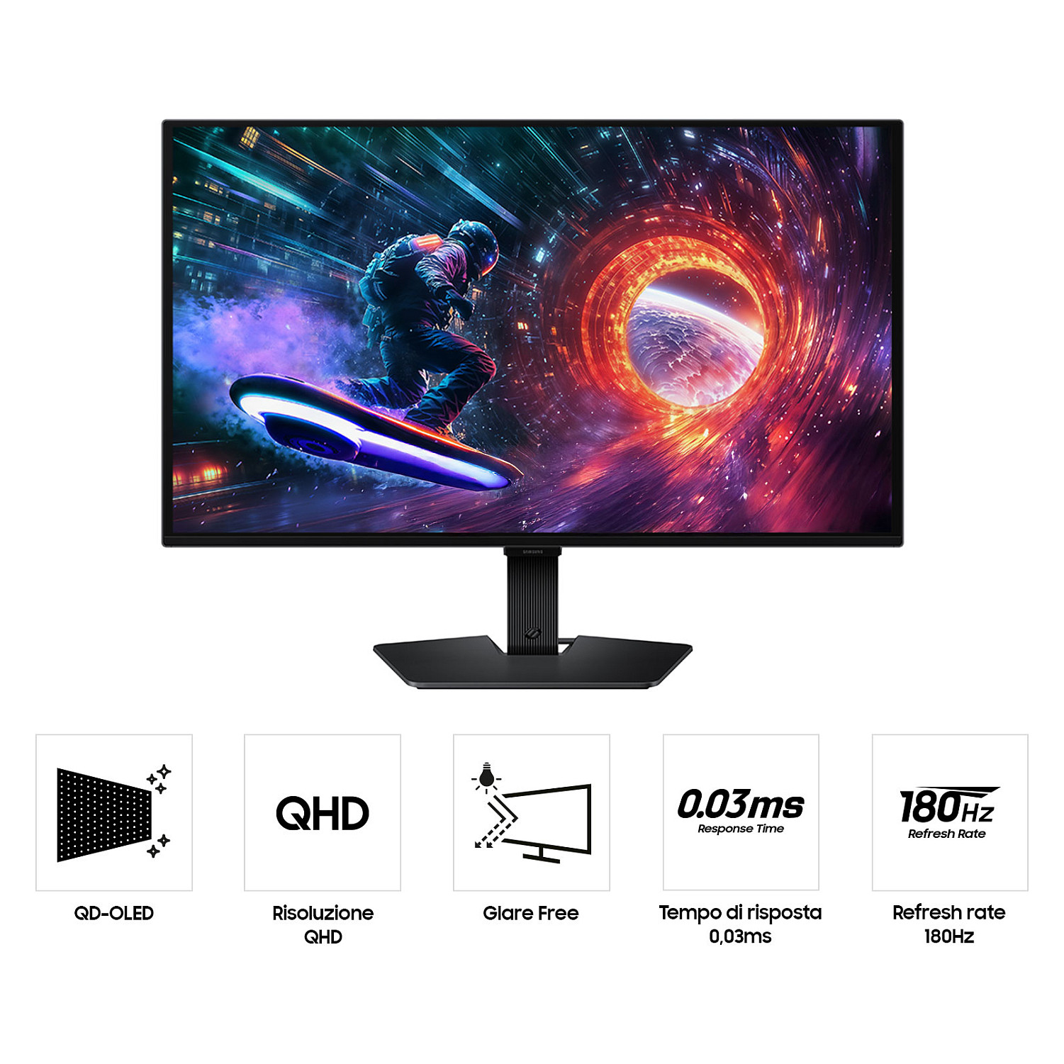68cm/27" (2560x1440) Samsung S27FG502EU 16:9 WQHD IPS 1ms 180Hz DisplayPort HDMI VESA HDR10 FreeSync Black-3