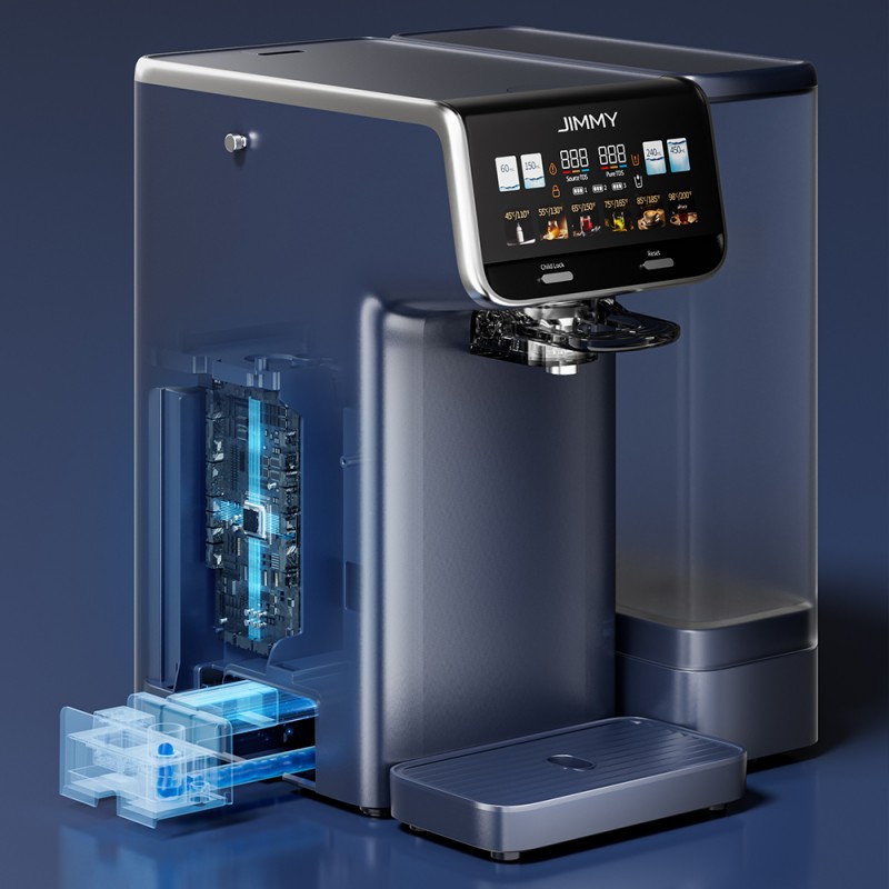 Aparat za pročišćavanje vode JIMMY Matrix M9 Pro (RO filtracija, UV-C sterilizacija, 5 l, 7 razina temperature, siva boja)-3