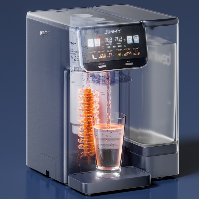 Aparat za pročišćavanje vode JIMMY Matrix M9 Pro (RO filtracija, UV-C sterilizacija, 5 l, 7 razina temperature, siva boja)-2