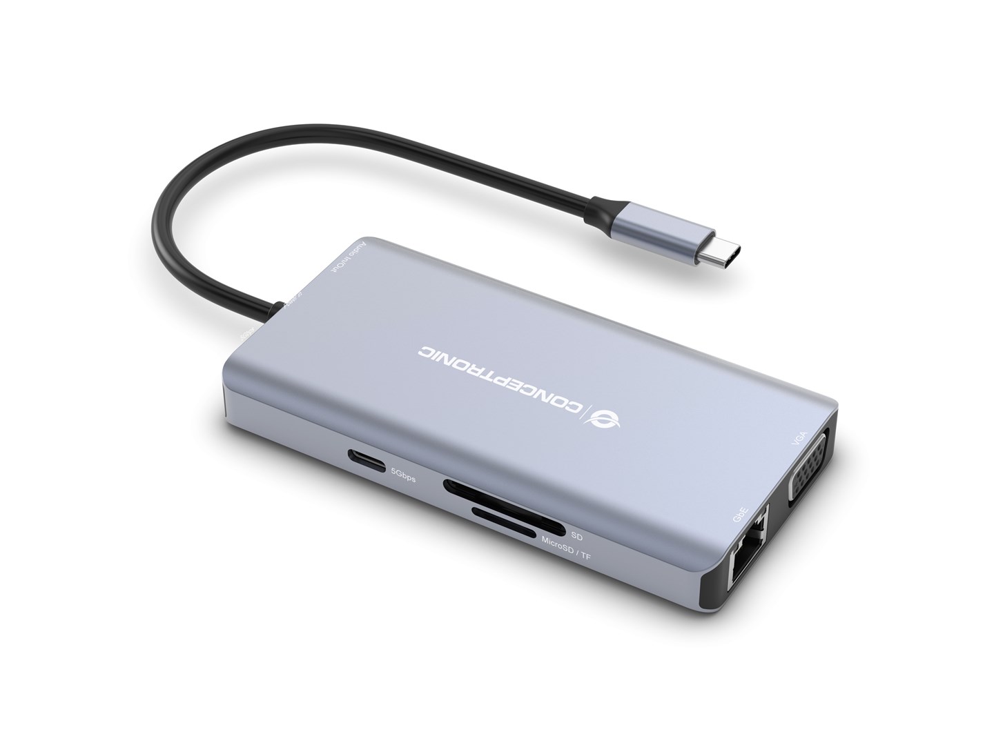 USB-C priključna stanica CONCEPTRONIC DONN20G (10-u-1, 100W PD)-1