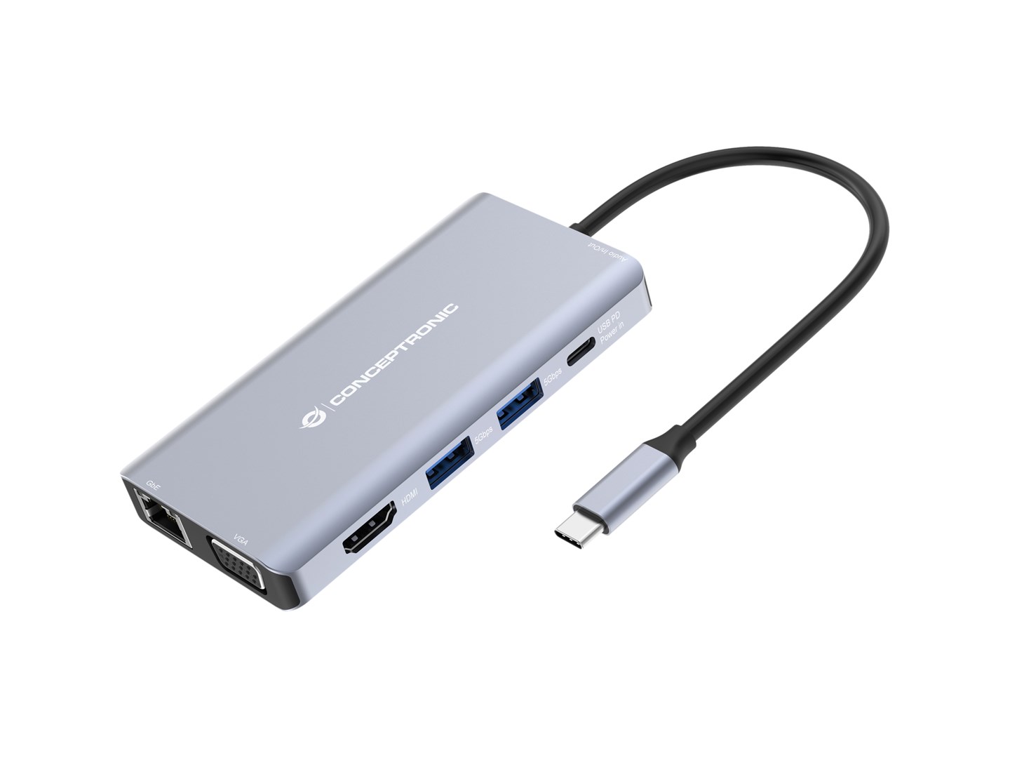 USB-C priključna stanica CONCEPTRONIC DONN20G (10-u-1, 100W PD)-0