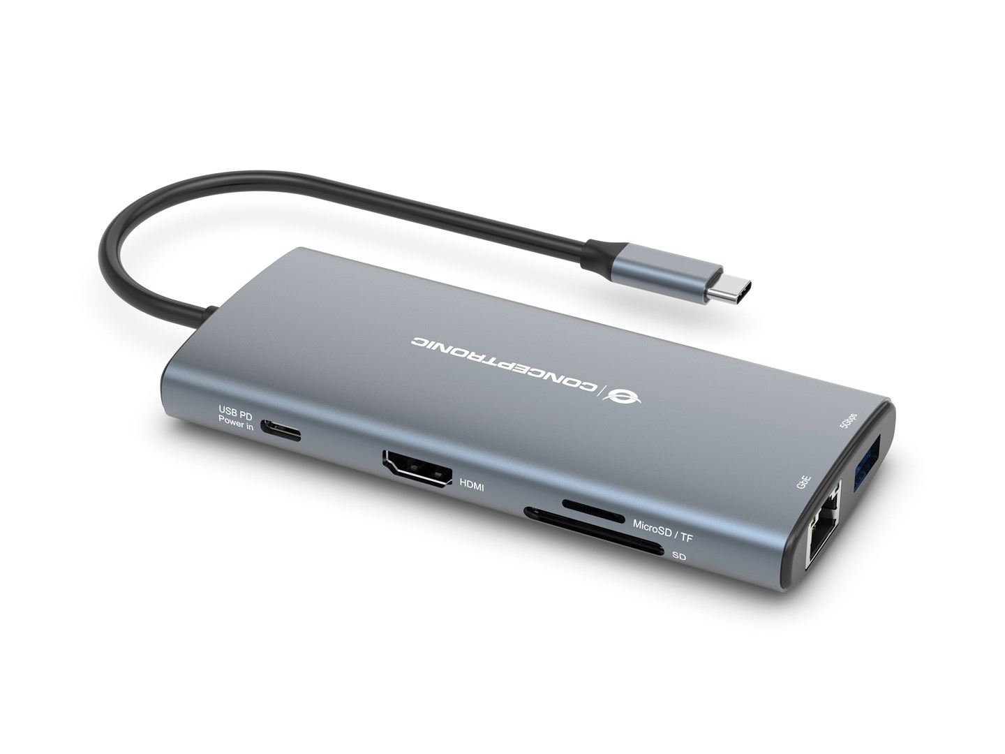 Priključna stanica CONCEPTRONIC DONN06G 10-u-1 USB-C (HDMI, 100W PD, GbE)-1