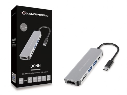 USB-C Hub CONCEPTRONIC DONN02G (4x USB 3.0, PD 60W)-1