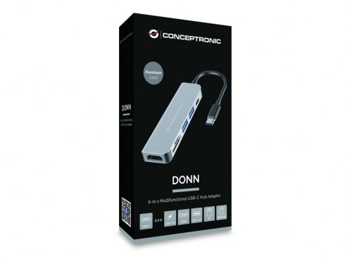 USB-C Hub CONCEPTRONIC DONN02G (4x USB 3.0, PD 60W)-2