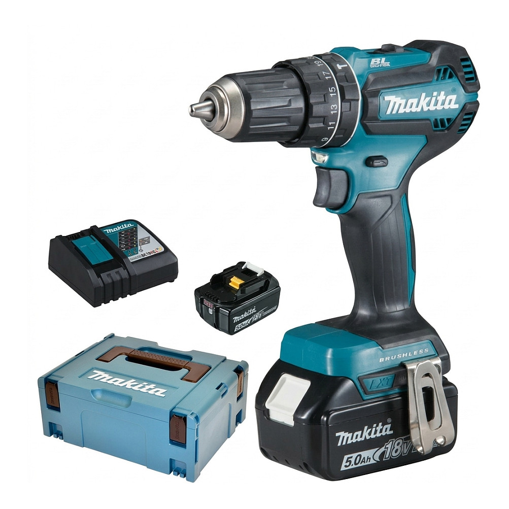 Aku udarna bušilica-odvijač MAKITA DHP492RTJ (18V, 2x5.0Ah)-0