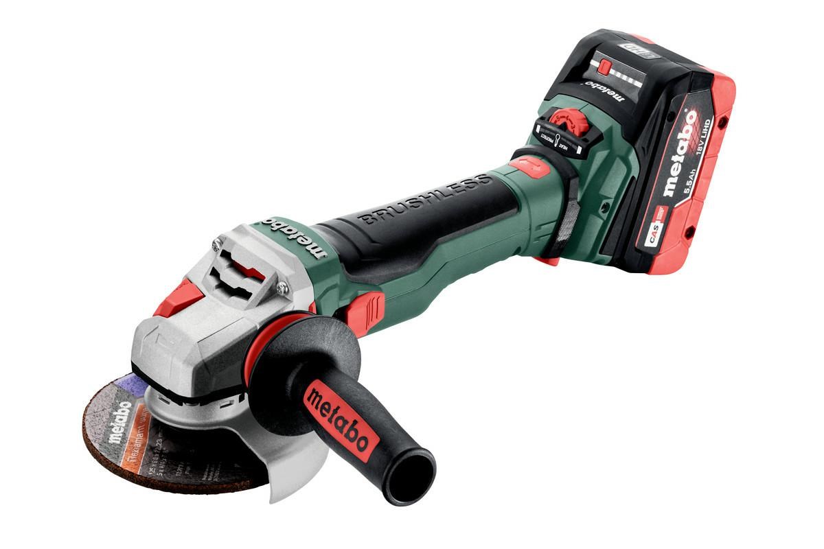 METABO SZLIFIERKA KĄT.125 WVB 18 LTX BL 15-125 QUICK 2x5,5Ah LiHD METABOX
