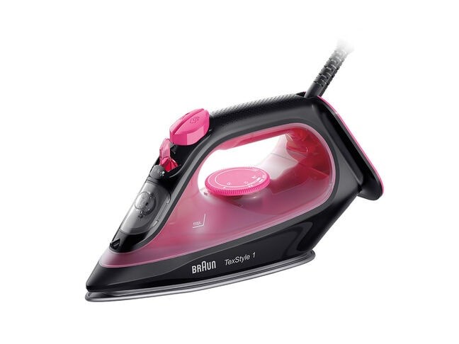 Braun TexStyle 1 Dry & Steam iron Ceramic soleplate 2000 W Black, Purple-0