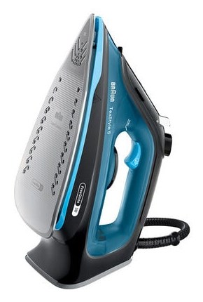 Braun TexStyle 5 Steam iron Ceramic soleplate 2600 W Black, Blue-1