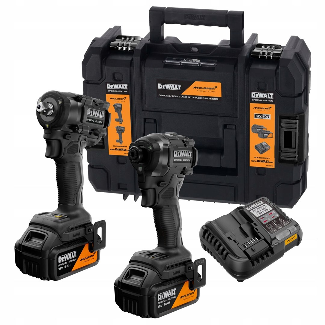 DEWALT ZESTAW COMBO 18V DCK2224MP2T (DCD86M, DCF92M) 2x5,0Ah TSTAK MCLAREN-0