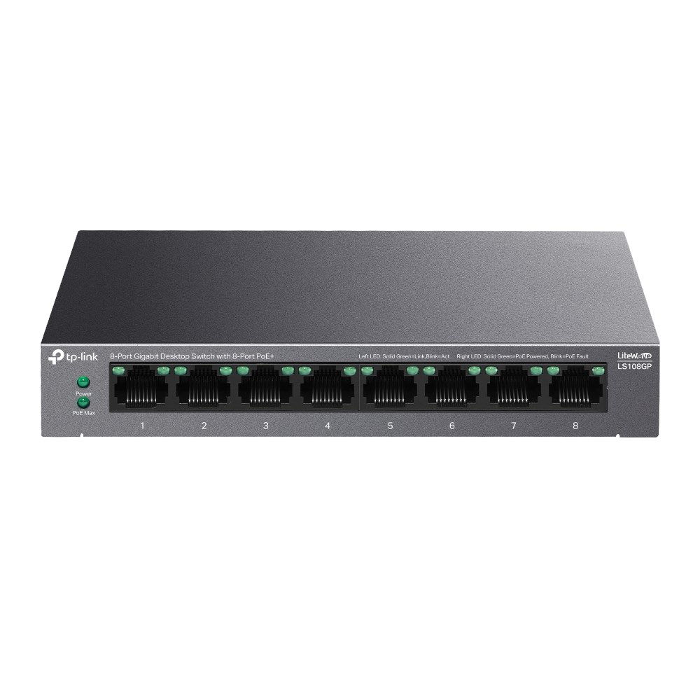 TP-Link LiteWave 8-Port Gigabit Desktop Switch with 8-Port PoE+-0