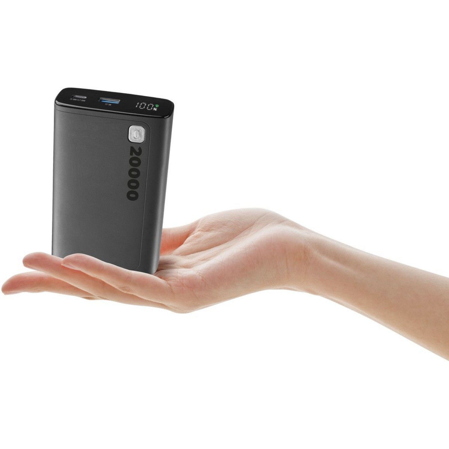 Prijenosna baterija CELLULARLINE Elite PBDISPL01PD20000K (20000 mAh, 20W, PD, LCD zaslon, crna boja)-2
