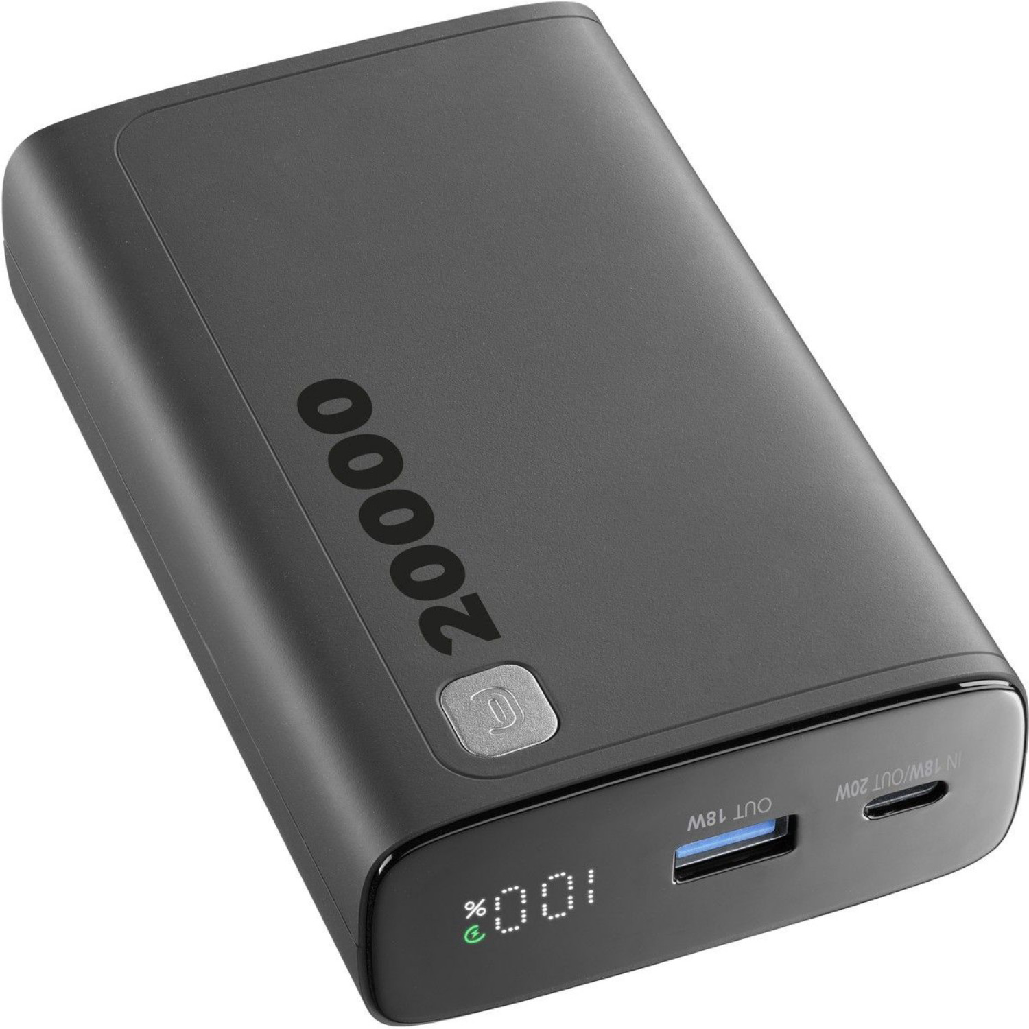 Prijenosna baterija CELLULARLINE Elite PBDISPL01PD20000K (20000 mAh, 20W, PD, LCD zaslon, crna boja)-0