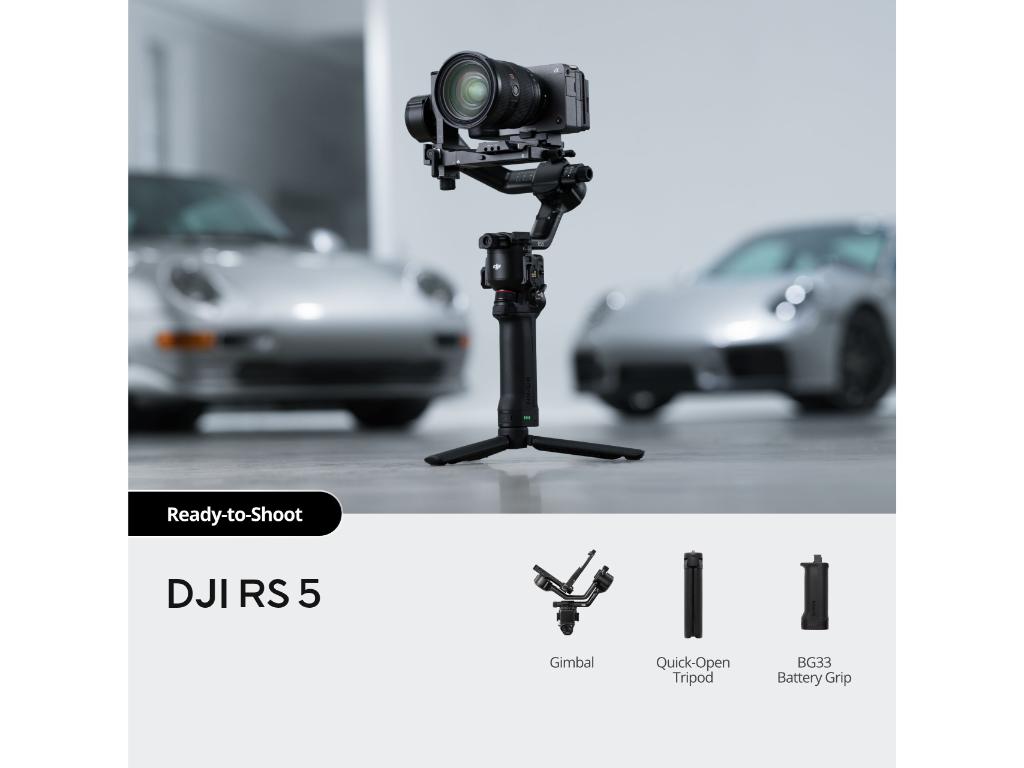 Gimbal stabilizator DJI RS 5 (3-osna stabilizacija, nosivost do 3 kg, do 14 h rada, crna boja)-7