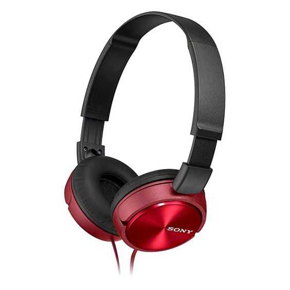 Žične slušalice SONY MDR-ZX310AP (On-ear, mikrofon, 30 mm, 1.2 m kabel, crvena boja)