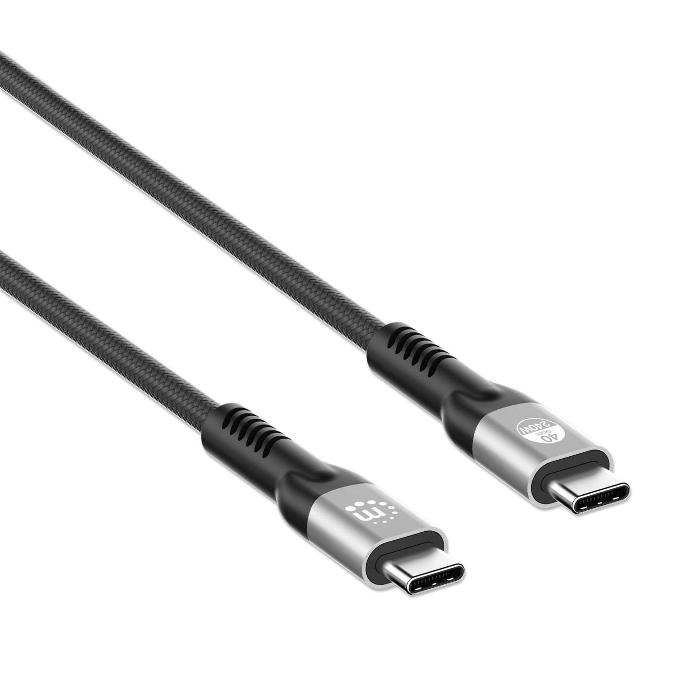 Kabel MANHATTAN USB4 USB-C na USB-C (40Gbps, 240W, 2m), crna boja-1