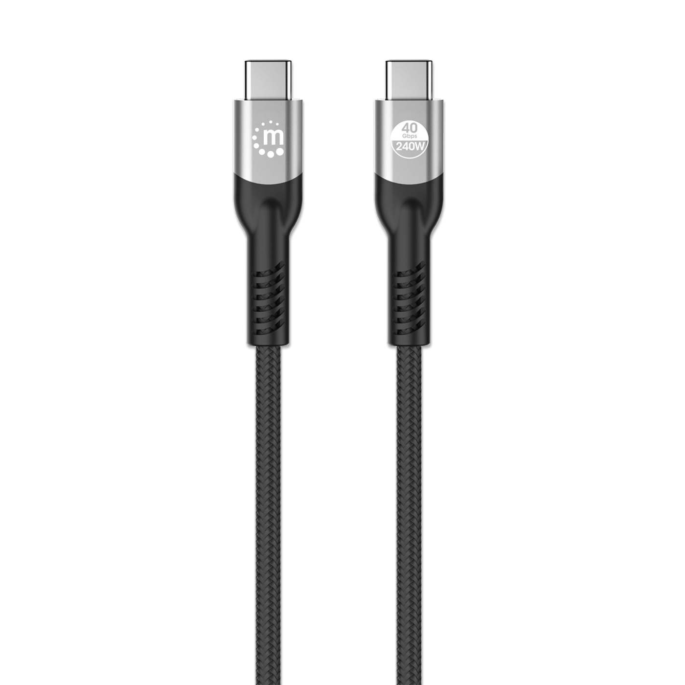 Kabel MANHATTAN USB4 USB-C na USB-C (40Gbps, 240W, 2m), crna boja-3