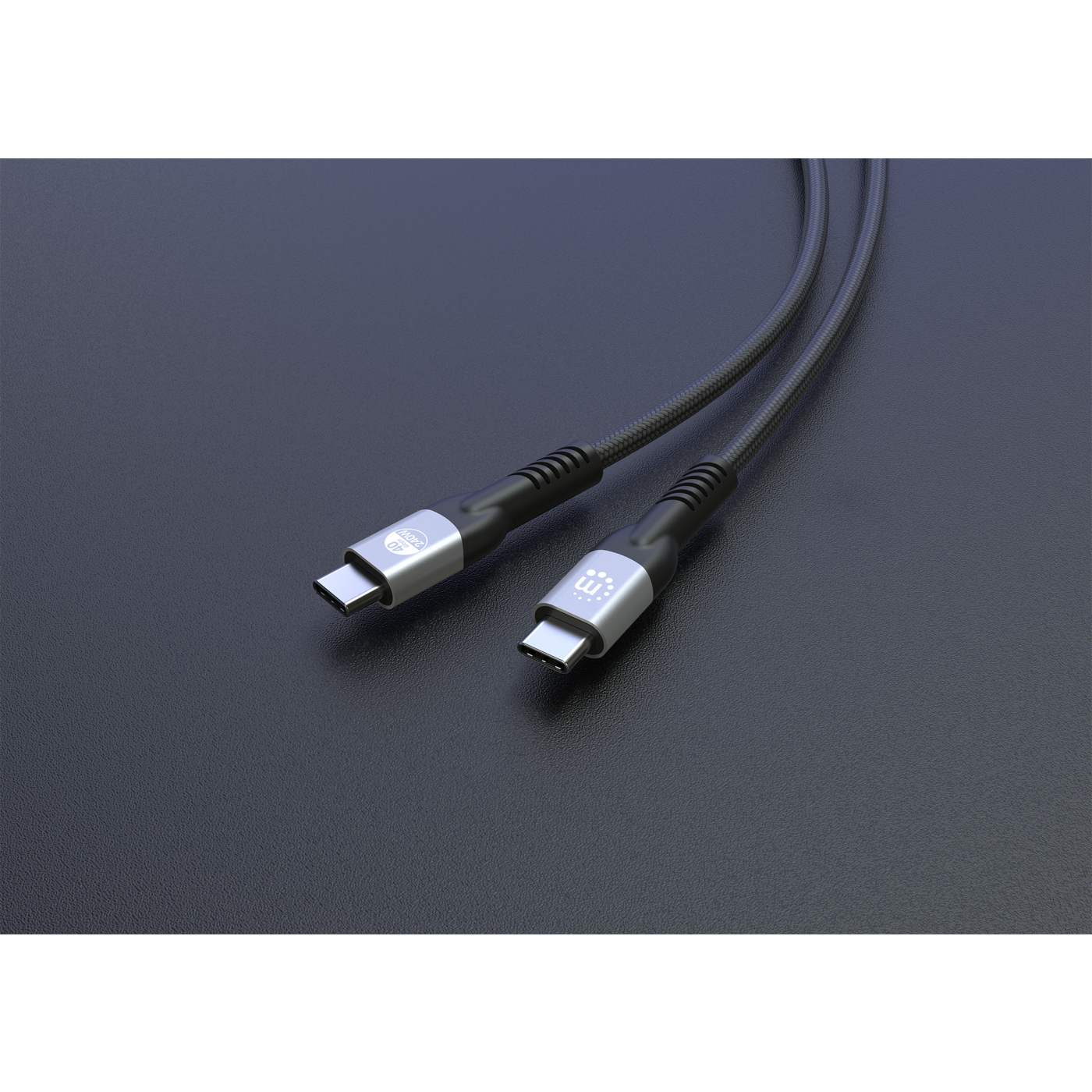 Kabel MANHATTAN USB4 USB-C na USB-C (40Gbps, 240W, 2m), crna boja-4