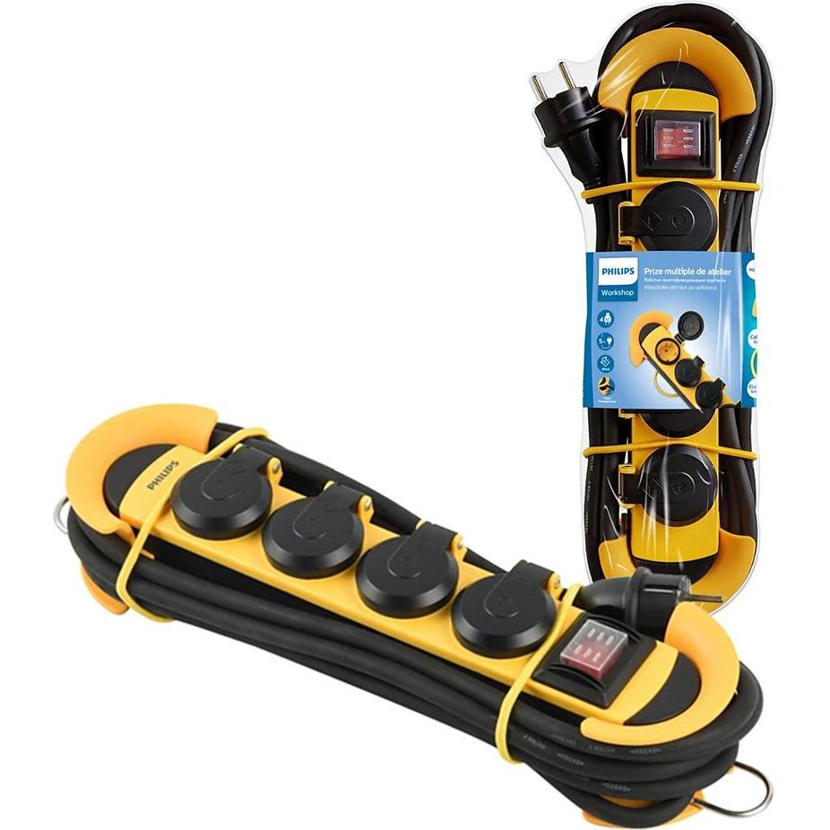 Philips produžni kabel s prekidačem,4U, 5m, IP44-0