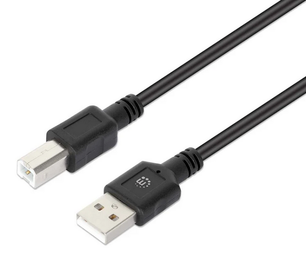 Kabel MANHATTAN USB 2.0 A-B za printer, 2m, crna boja-3
