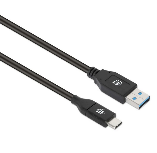 Kabel MANHATTAN USB 3.2 Gen 1, USB-A na USB-C, 1m, crna boja-3