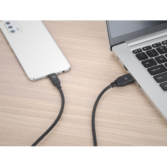 Kabel MANHATTAN USB 3.2 Gen 1, USB-A na USB-C, 1m, crna boja-1