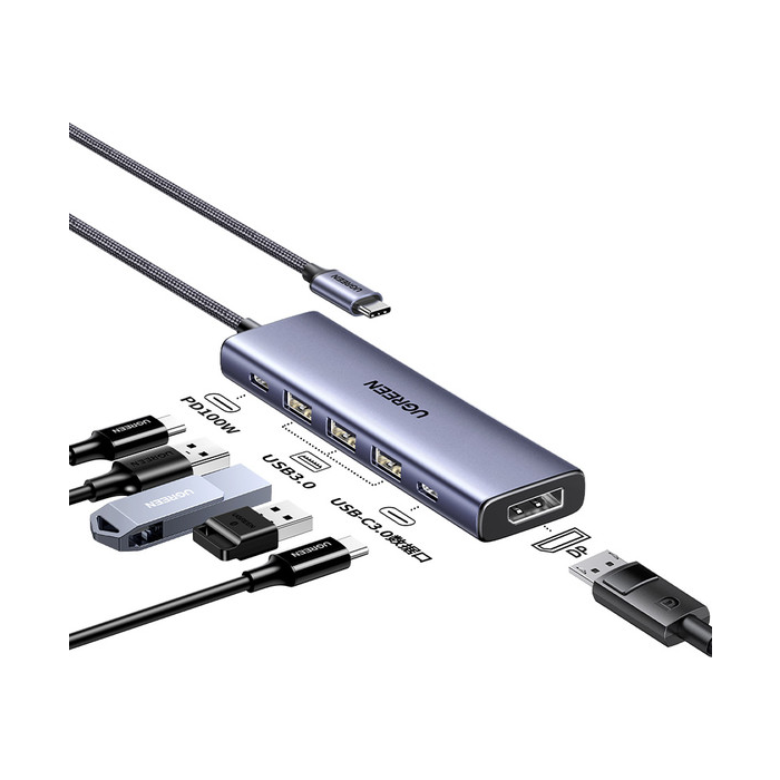 Ugreen 5-in-1 USB-C Hub (100W PD, 4K@60Hz Displayport)-1