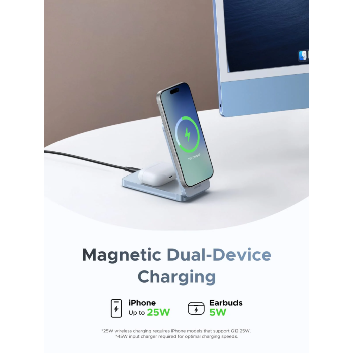 Ugreen 2-in-1 MagSafe Qi2 25W Wireless Charger-3