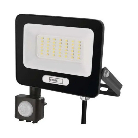 Reflektor LED EMOS GLARO PIR ZS2334B, 30W, 4000K, 3000lm, IP54, crni-0